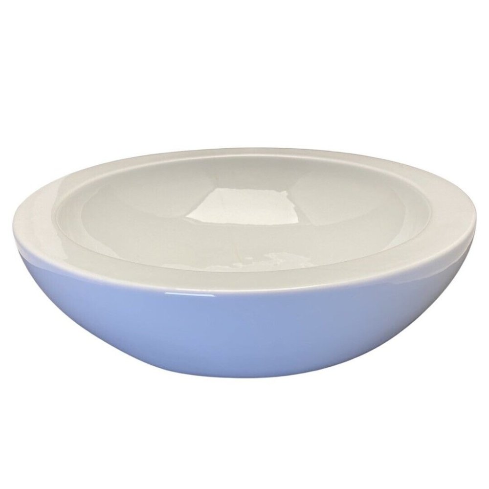 Round White Bret Bortner 2002 Minimalist Salad Bowl Modern Design